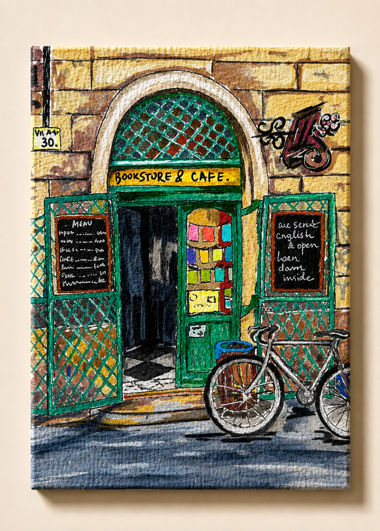 Book and Cafe in Budapset